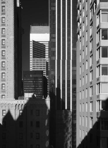 An abstract composition of NYC midtown skyscrapers.