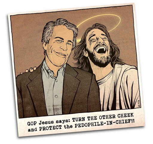 What Would GOP Jesus Do? by Mr Fish
