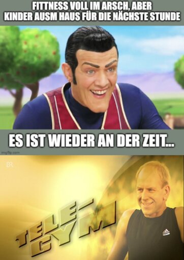 Fitness voll im Arsch, aber kinder ausm Haus für die nächste Stunde

Es ist wieder Zeit... fürs ARD Tele-Gym