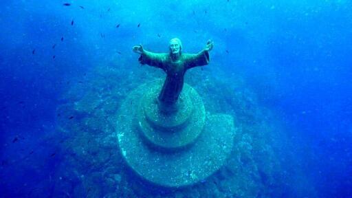 Cristo degli Abissi, Camogli, Golfo Paradiso, Liguria, Italia