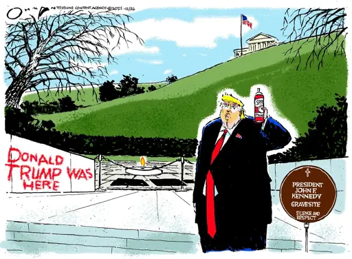 This man is a disgrace. Period. By Jack Ohman.